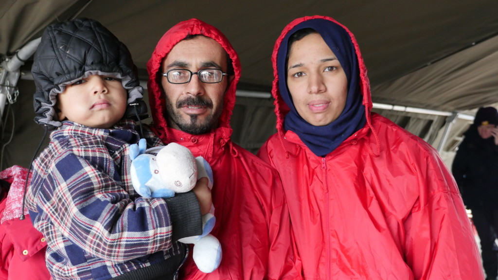 One of the Many families escaping conflict by fleeing to Europe