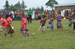 ChildFund Chair Brendan Kenny Referees a Match in Siraro, Ethiopia